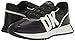 DKNY Women's Needra-Lace Up Everyday Sneaker, Black/White, 9