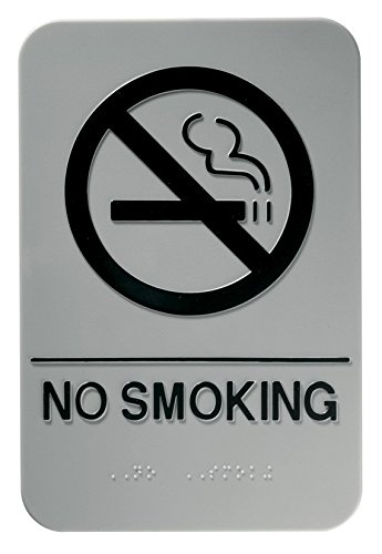 Durable Pictogram NO SMOKING Sign with Braille