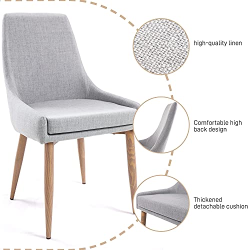 E&D Furniture Dining Chairs, Accent Living Room Chair Set Of 2 Kitchen And Dining Room Chairs 2 Pack Fabric Dining Comfy Chairs Sillas Para Comedor Upholstered Dining Metal Leg Chairs #TOP3