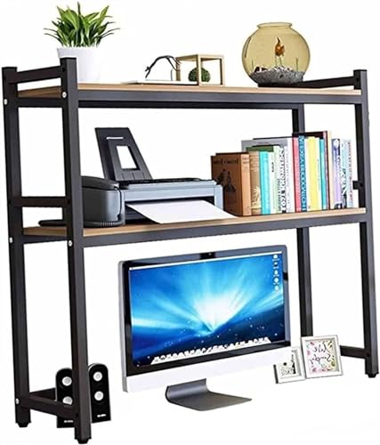 Bibliothèque de bureau réglable en métal 2 niveaux pour optimiser et organiser son plan de travail