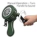 QWORK Hand Crank Siren Horn, Hand Loud Crank, Emergency Safety Manual Siren, Portable Hand Held Siren Horns Alarm, Loud Mechanical Alarm for Factory, School & Outdoor Use