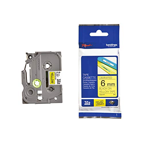 Preisvergleich Produktbild Brother TZE-611 Schriftband 6mm / 8m schwarz auf gelb