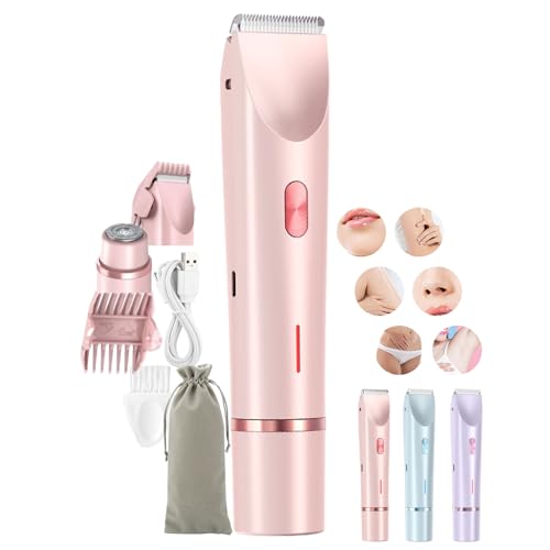 Irasas Lastlargely 2-in-1 Women's Body Shaver, Dermavel Trimmer 2.0, Beauty Shaver, Easepicks Razor, 2 in 1 Painless Bikini & Facial Hair Smooth and Painless, Bikini Line Trimmer (Pi)