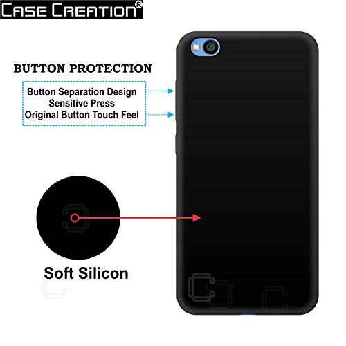 Image of Case Creation for Redmi Go 2019 Back case, Xiaomi Redmi Go Slim Flexible Smart Look case with 360 Camera All Angle Protection (Pure Black)