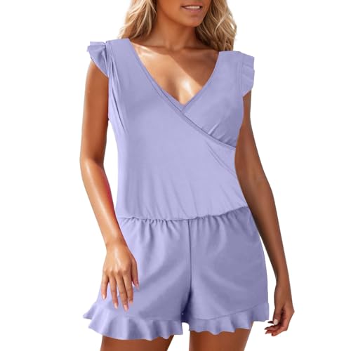 Bañador Reductor Vientre Plano Traje de Baño Mujer 2026 Un Traje de ño para Mujer con Sujetador Incorporado Pantalones Cortos Trajes ñ ñador Rojo Bikini Reductor (Purple XL)