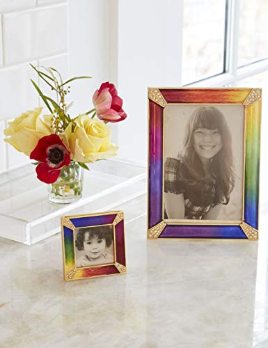 Jay Strongwater Leonard Pave Corner 4" X 6" Photo Picture Frame With Swarovski Crystals #TOP2