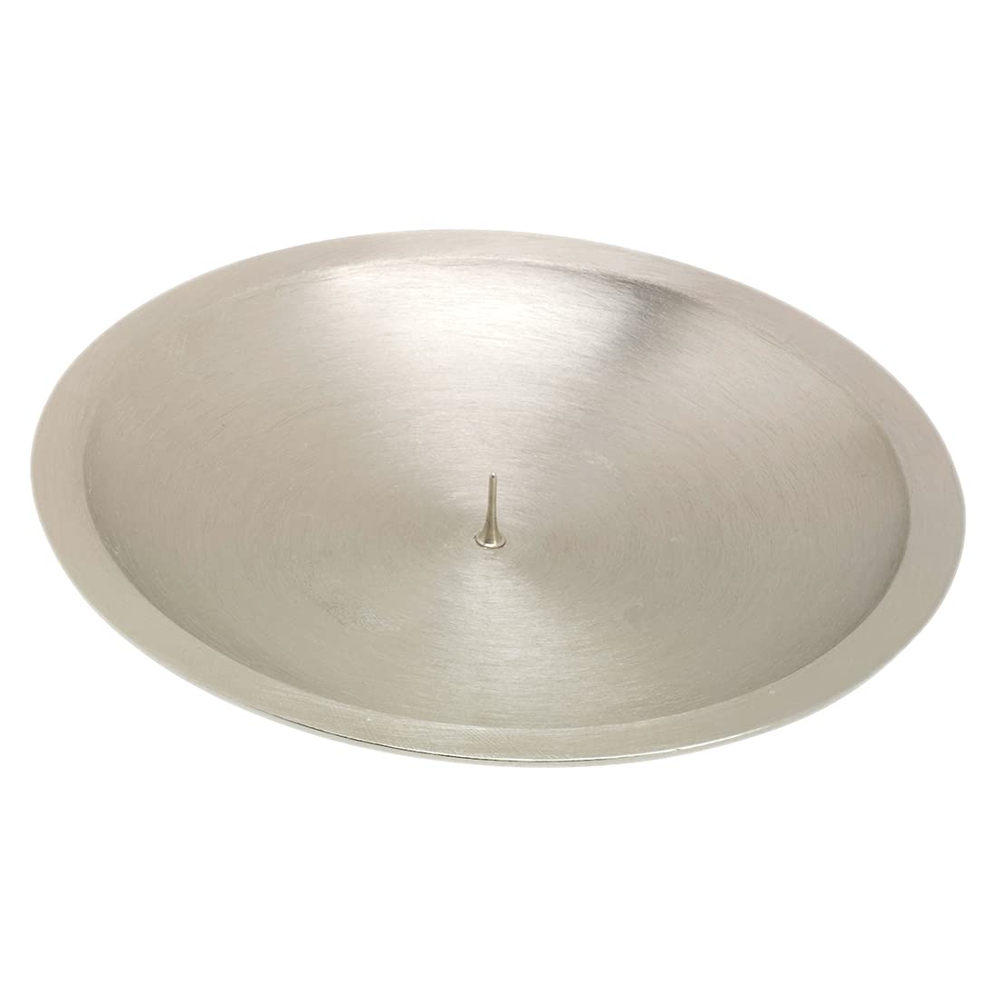 Nklaus Silver Candle Plate With Spike Ø16cm Brass Matt Candle Coaster Candle Holder 10629