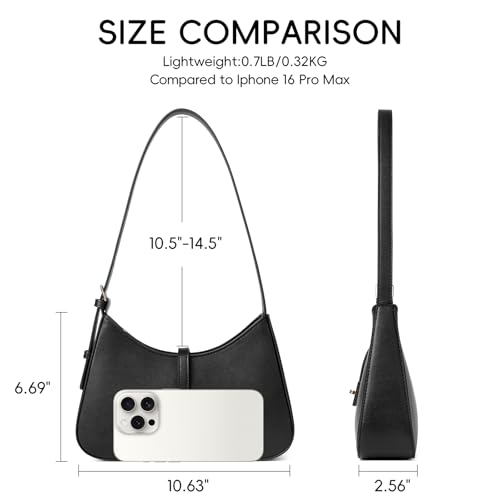 CLUCI Shoulder Bag for Women, Purses for Women, Handbag Hobo Bags Vegan Leather Crossbody Purse with Adjustable Strap3