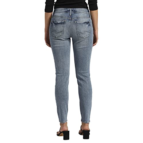 Silver Jeans Co. Women's Elyse Mid Rise Comfort Fit Skinny Jeans-Legacy3