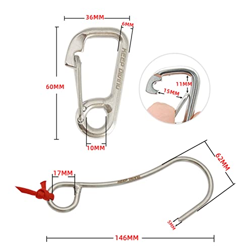 SIUKE gancho de deriva de recife Gancho de mergulho para recife de mergulho em aço inoxidável 316 co
