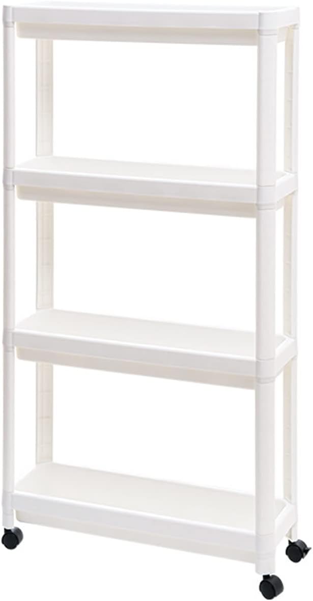 Kitchen Refrigerator Side Removable Seam Rack Bathroom Shelving Slot Edge Trolley with Roller Storage