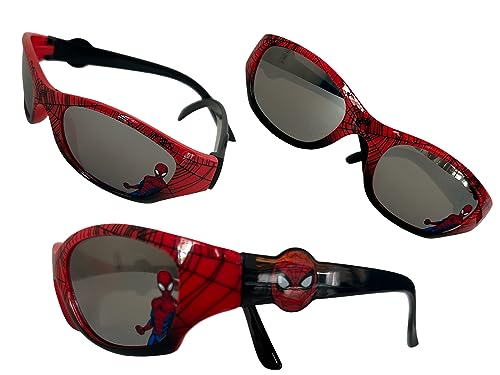 Giftplay! Kids Boys Superhero Baseball Cap Hat & Flash Light Luminous Digital Quartz Watch Time & Polarized Sport Sunglasses Theme: Spiderman Acccesories Gift Set 3 Pcs Red And Blue #TOP6