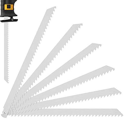 6pcs Reciprocating Saw Blade Frozen Meat Bone Cutting Set, 12 Inch Stainless Steel Saw Blades for Frozen Meat Cutting Turkey Beef and Ice Cubes(6pcs)