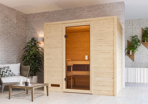 CHILLROI Innensauna Dorika inkl. Saunaofen 3,6kW integr. Steuerung Saunakabine