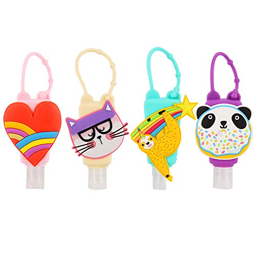 Preisvergleich Produktbild 4 Stück Tragbare Silikon Reiseflaschen Set Auslaufsichere Nachfüllbare Leere Reiseflaschen 30ml Für Kinder Reiseflaschen für Shampoo (Stil E.)