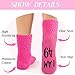 Bebila Birthday Gifts for Women Funny Socks for 30 40 50 60 70 Year Old Woman Birthday Gifts for Mom Sister Wife Friends (US, Alpha, One Size, Regular, Regular, I Am 50 Dark Pink)