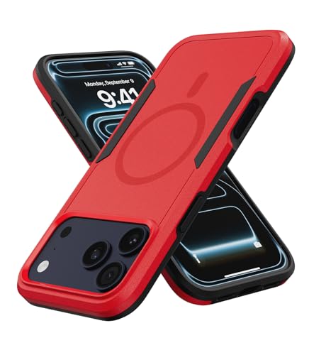 Coque iPhone 17 Pro MobNano DBM silicone rouge et noir de protection tactile