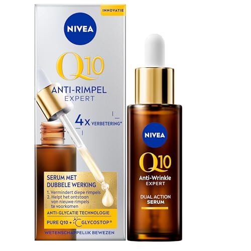 NIVEA Q10 Dual Action Anti-Rimpel Serum - Gezichtsserum met Dubbele Werking - Anti-Age Skincare Vermindert en Voorkomt Rimpels - Gezichtsverzorging - 30ml