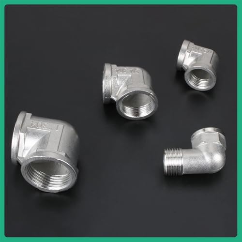 Codo acero inoxidable de 1/2 con acoplador rápido BSP para tuberías 4
