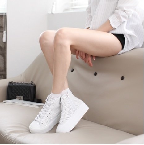 Descendants Of The Sun Song Hye Kyo High Top Running Shoes Sneakers White White 6 0 230cm Buy Online In Cote D Ivoire At Desertcart