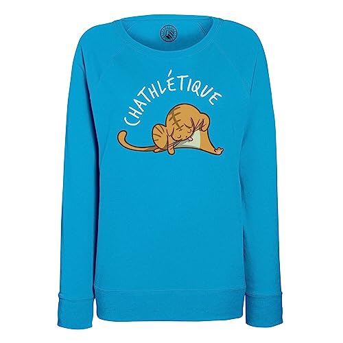 Sweatshirt femme chat athlète idéal pour vos moments de détente de week-end