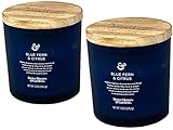 Better Homes and Gardens 12oz Scented Candle, Blue Fern and Citrus 2-Pack