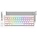DAREU COOL60 Teclado Mecanico Magnético 8K Hz Rapid Trigger, Teclado con Cable 60% con Teclas Transparentes, 15 Modos RGB, precisión RT de 0,01 mm, actuación Ajustable, para PC/Mac (Blanco)