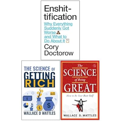 Enshittification, The Science of Being Great & The Science of Getting Rich 3 Books Collection Set