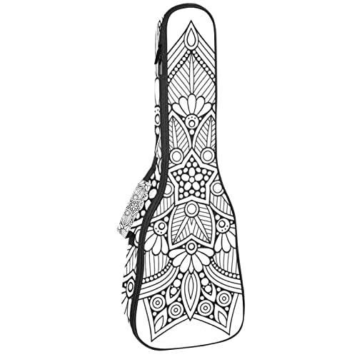 Sac à dos ukulélé concert 10mm et housse rembourrée bohème pour transport