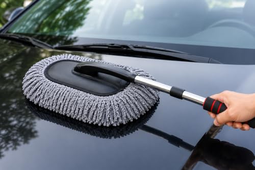 Image of 6-in-1 Car Cleaning Kit with Portable Handheld Vacuum Cleaner, Microfiber Cloth, Car Duster, Dashboard Cleaning Brush, Soft Detailing Brush & Cleaning Accessories for Car Interior & Exterior