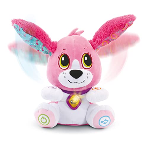 VTech – Sira la perrita interactiva color Rosa Peluche educativo que mueve las orejas y repite lo que dices VTech Baby.