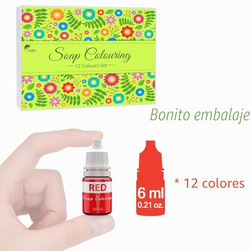 Miniatura 7 de Colorantes De Jabón 12 Colores De Colorante Líquido Para Fabricación De Jabón De Calidad Alimentaria Color De Bomba De Baño Para Jabones Artesanales Y Manualidades