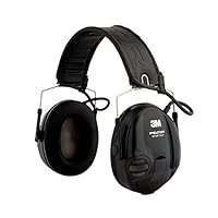 3M Peltor SportTac Impuls-Kapselgehörschutz für Jäger und Sportschützen, inklusive Batterie AAA, SNR 26 dB, 1 Stück, STAC-RD, schwarze und rote Schalen