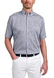  eterna Kurzarm Hemd Comfort Fit Twill Bedruckt Marine/Weiss,42-H,Halbarm