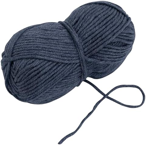 AERZETIX - C74384 - 100g ball of knitting yarn - denim blue - 75% acrylic 25% wool - crochet needles making haberdashery clothes chenille Cover
