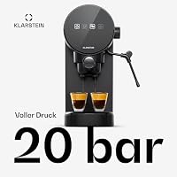 Klarstein Espresso Siebträgermaschine mit Milchaufschäumer, 0,9L Retro Mini-Espressomaschine mit Siebträger, 1360 Watt Kaffeemaschine Klein, Kaffeemaschine für Cappuccino, Latte & Macchiato – Ansicht 5
