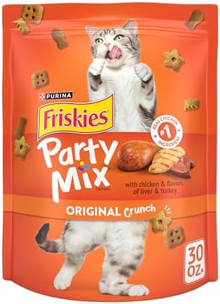 Purina Friskies Cat Treats, Party Mix Original Crunch – 30 oz. Pouch