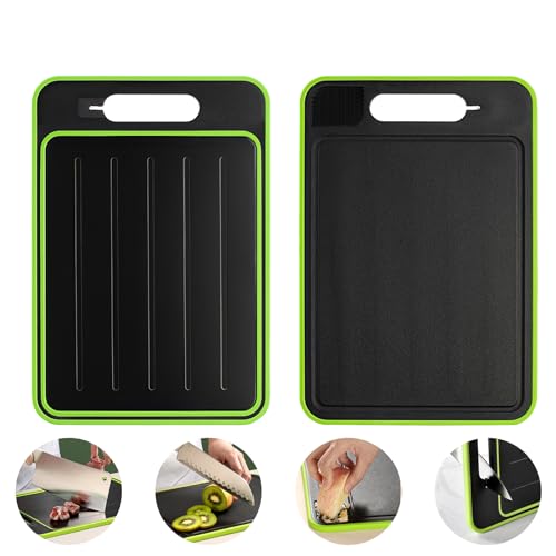 4-in-1-Auftaubrett, Auftauplatte, Miracle Melt-Auftaubrett, Auftauschalen, Auftau-Schneidebrett, Auftauschale doppelseitig als Schneidebrett mit Reibe, schnelles Auftauen von Tiefkühlkost und Fleisch