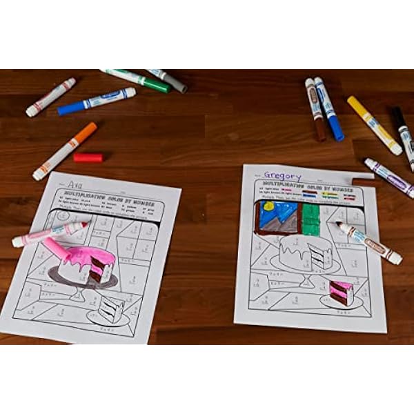 Crayola Ultra Clean Washable Markers Bulk, 12 Packs, 10 Assorted Colors