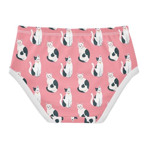 Girls' Underwear Cute Cat Cotton Stretch Comfort Toddler Panties2