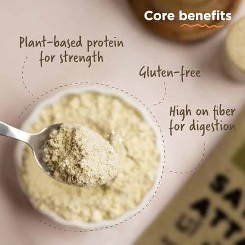 Image of Two Brothers Organic Farms Sattu Atta (1 kg) | Made Using Bengal Gram | Natural & Gluten Free Chana Sattu | High Protein Bengal Gram Flour | Sattu Drink Powder | Gram Powder (Pack of 2)