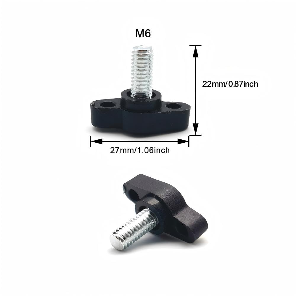 Paquete de 20 tornillos M6 x 12 mm en T