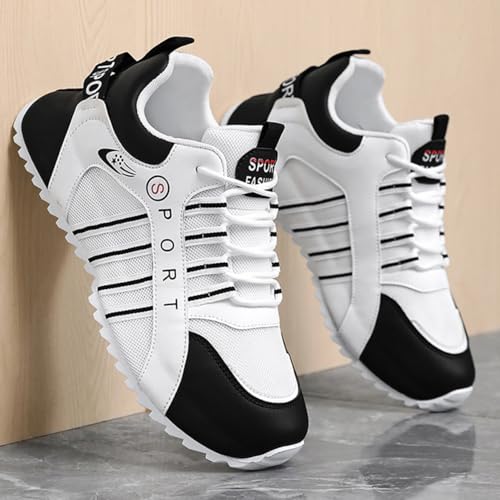 Men's Fashion Chunky Sneakers Color Block Casual Walking Shoes Breathable PU Mesh & Non-Slip Sole2