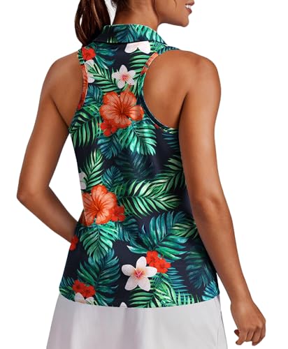 PINSPARK Womens Golf Clothes UV Protection Tennis Shirt