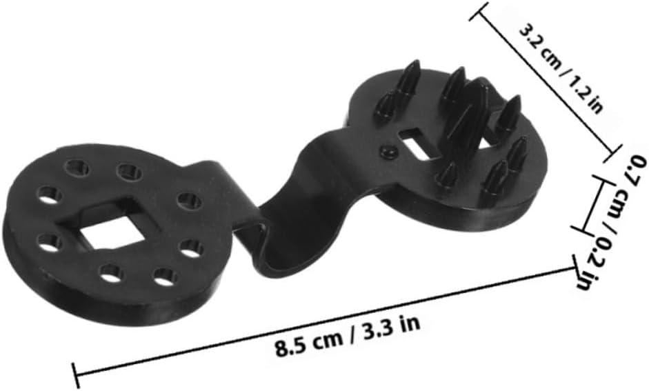 GLEAVI 150pcs Reusable round Sun Shade Net Clips Large Black Plastic Clamps for Garden Greenhouse Agricultural Film Fixing and Patio Netting