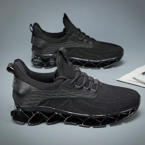 Image of Men's Fashion Sneakers Slip on Walking Running Shoes Blade Tennis Casual Comfort Non Slip Work Sport Athletic Trainer