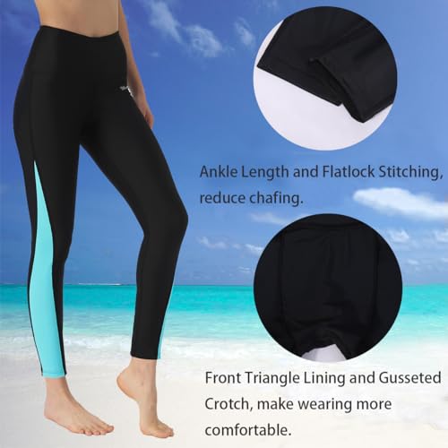 Image of Ubestyle UPF 50+ High Waist Women's Swim Pants Swim Leggings Swimming Tights Rash Guard Pants Sun Protective
