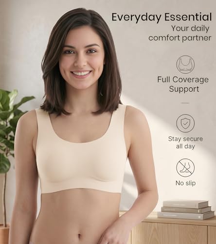 Image of Dimore Comfort Revolution Seamless Bra Easy lite Full-Coverage Wirefree Everyday Bra with CloudSoft Comfort with Removable Pad