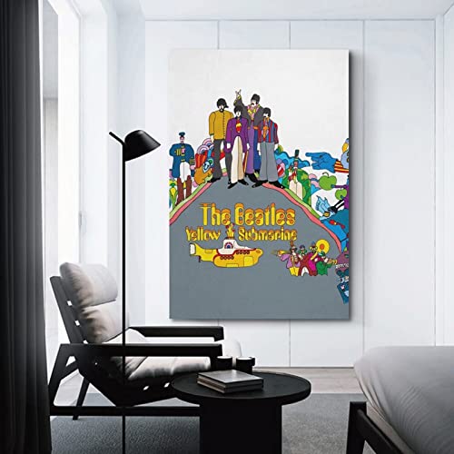 Poster décoratif sur toile The Beatles Cartoom – Impression d’art moderne pour chambre à coucher – 50 x 75 cm - Les Beatles, Paul McCartney, John Lennon, RIngo Starr, George Harrison Poster décoratif sur toile The Beatles Cartoom - Impression d'art moderne pour chambre à coucher - 50 x 75 cm – Image 4