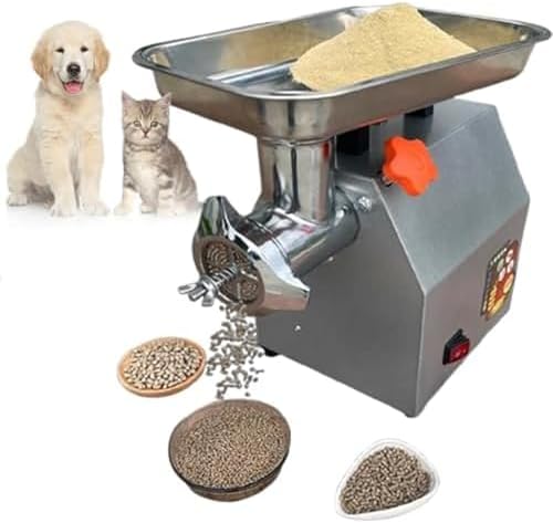 900W Electric Animal Feed Pellet Machine - Enhanced Tray Granulator for Cats, Dogs, Birds - Versatile 5mm Food Maker for Pet Nutrition & Fishing Use